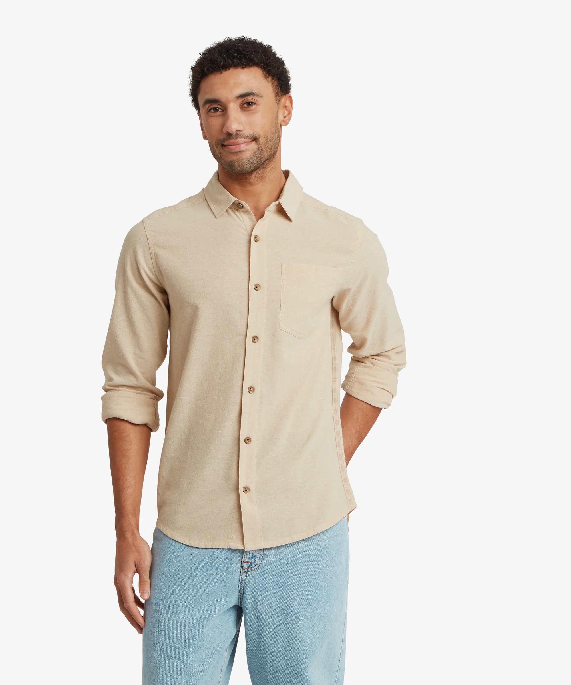 Daha Long Sleeve Shirt - Bardiya Sand - Image 5