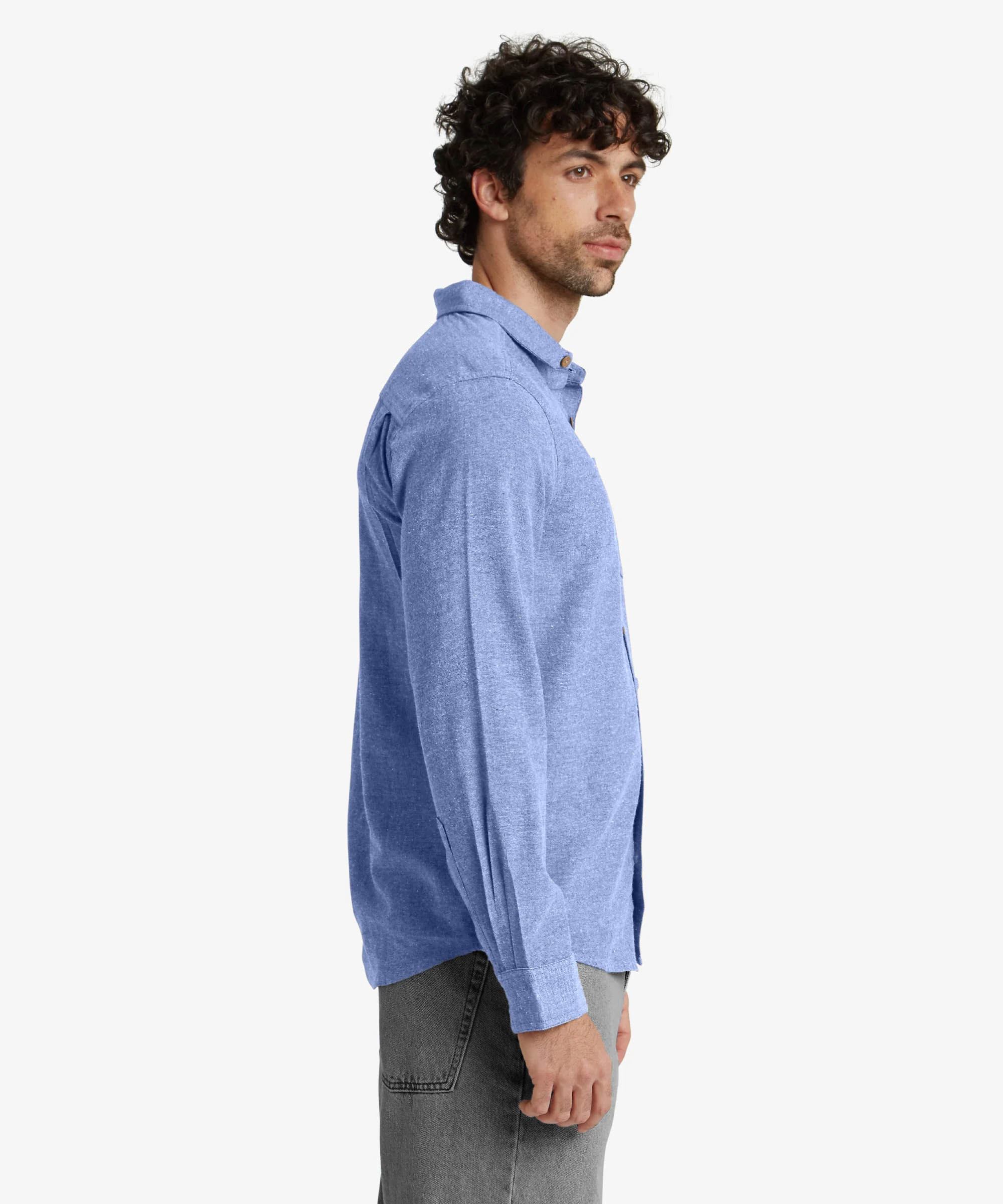 Daha Long Sleeve Shirt - Rathee Blue - Image 4