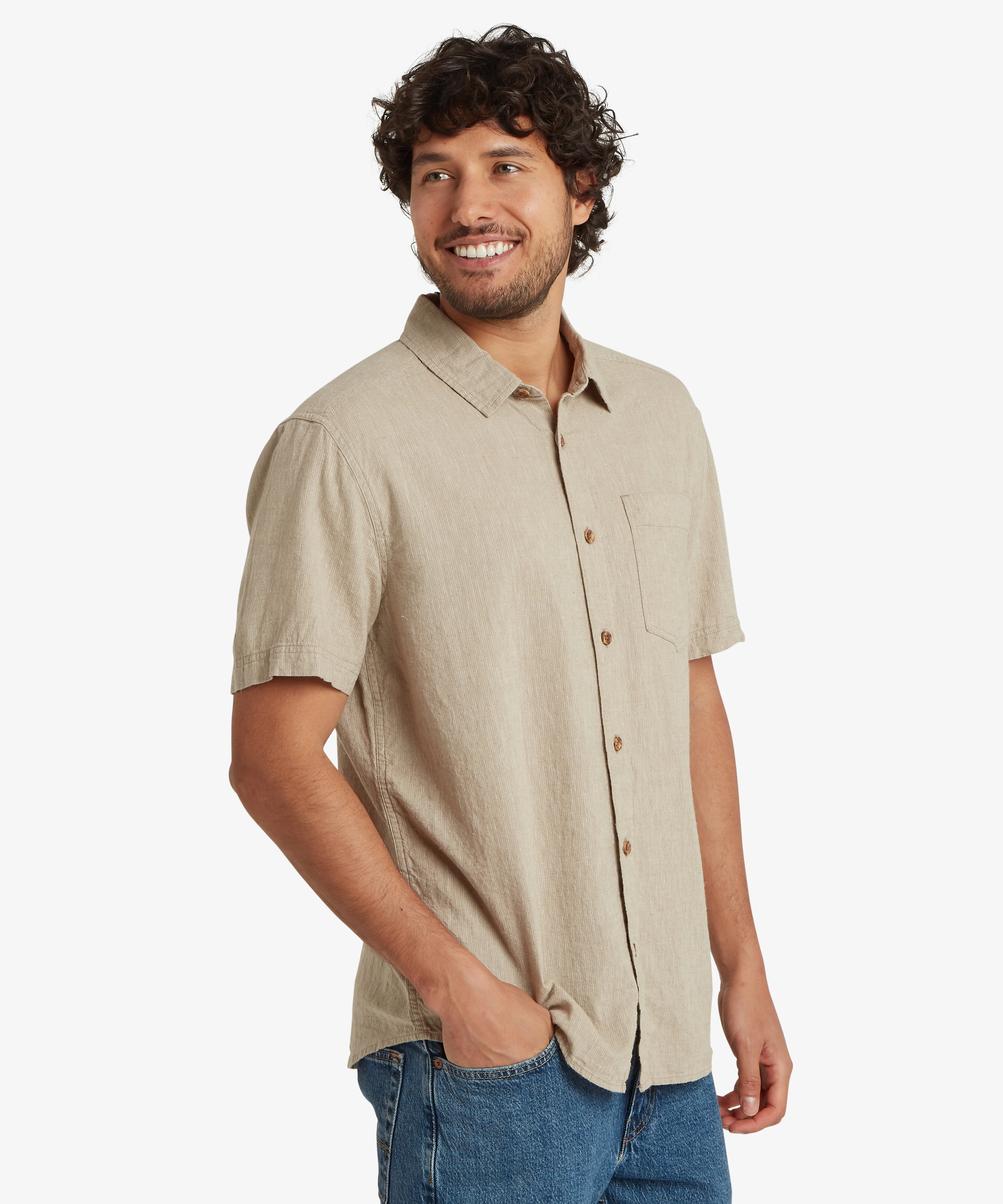 Habba Short Sleeve Shirt - Goa Sand - Image 4