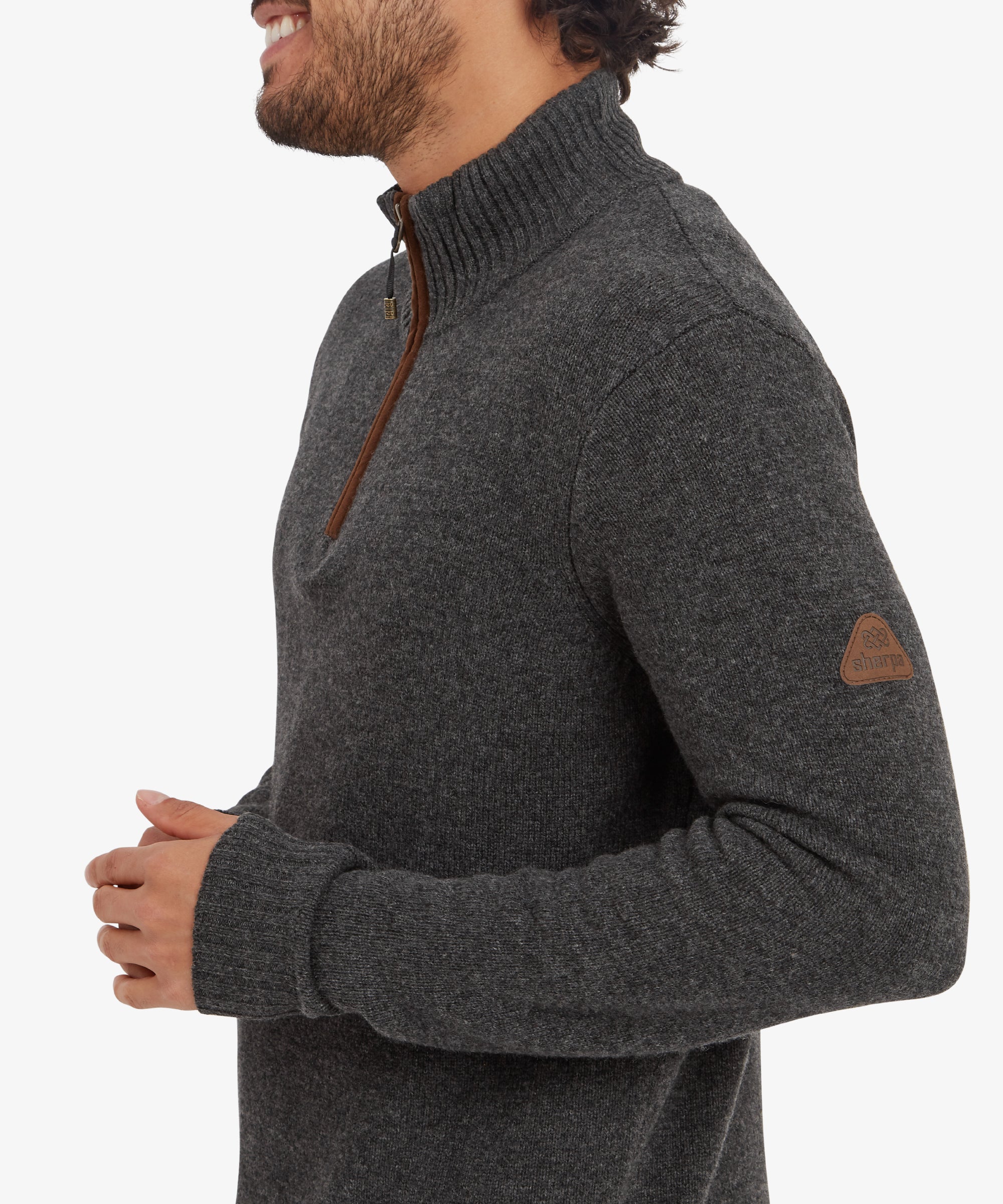 Kangtega Quarter Zip Sweater - Charcoal - Image 7