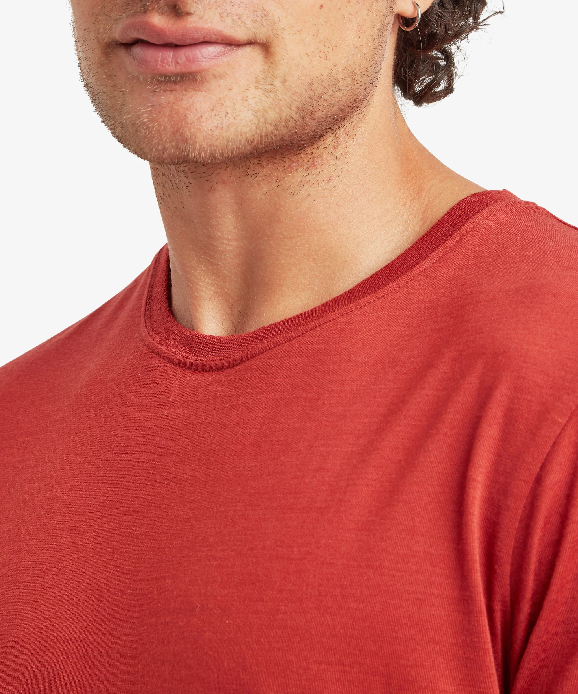 Nanda Merino Short Sleeve T-Shirt - Rust - Image 6