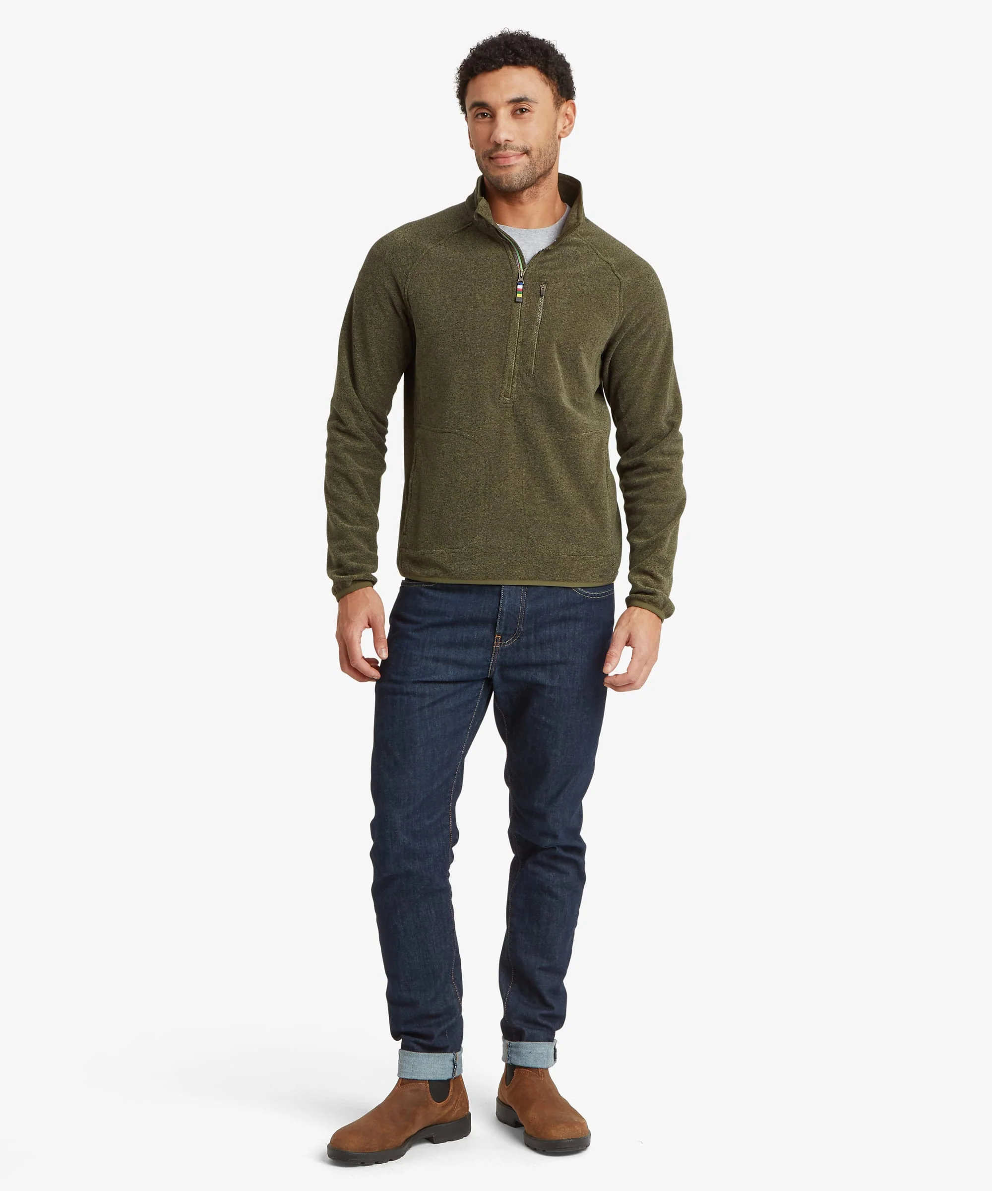 Rolpa Half Zip Fleece - Evergreen - Image 3