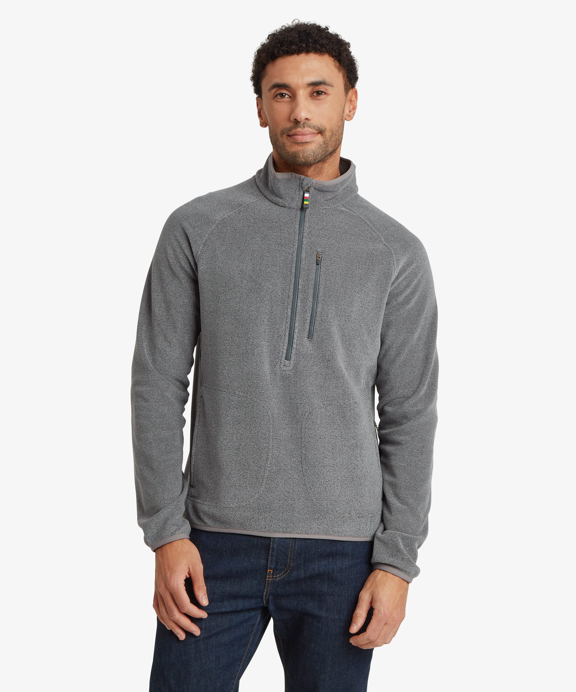 Rolpa Half Zip Fleece - Heather Grey - Image 2