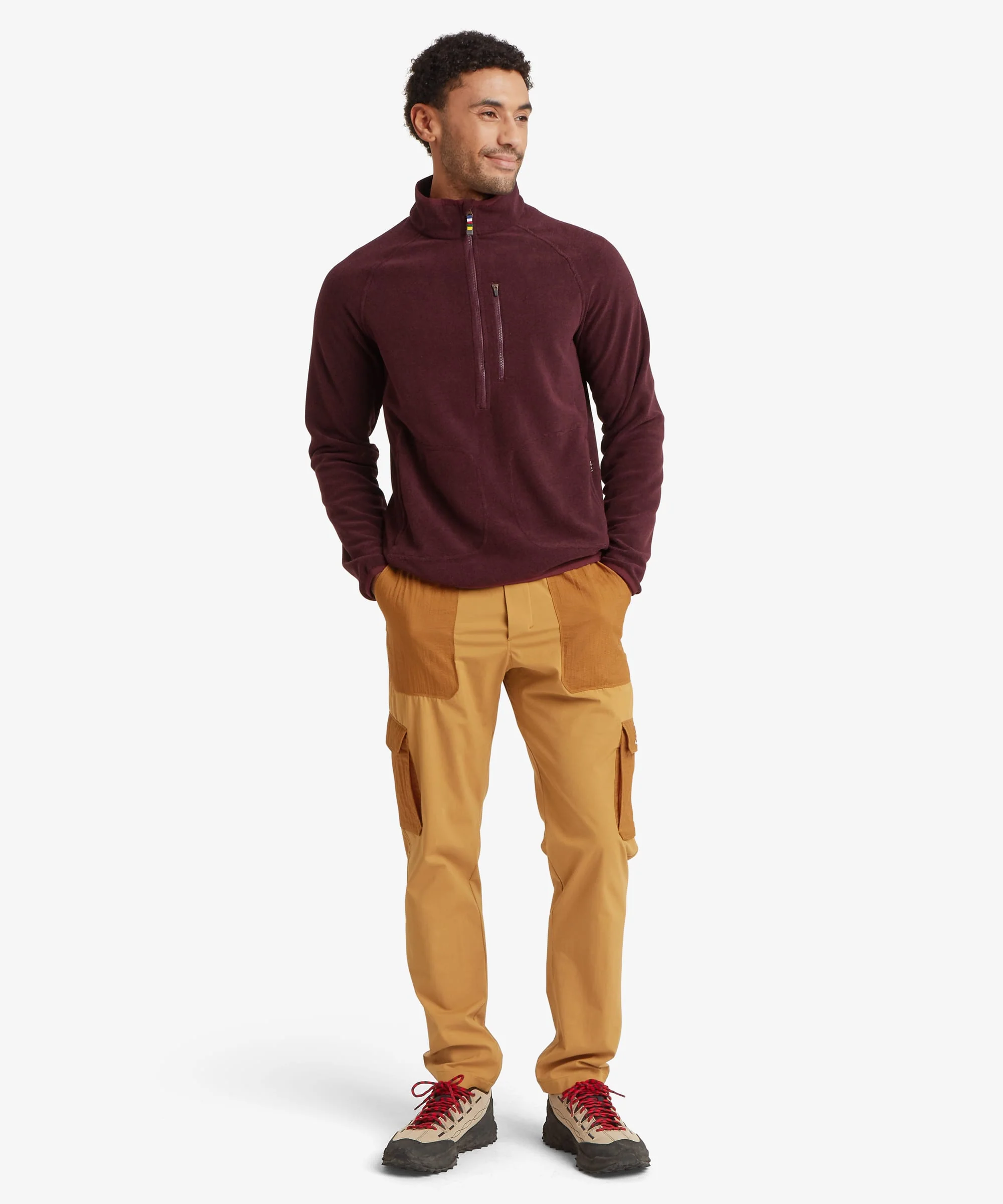 Rolpa Half Zip Fleece - Merlot - Image 3