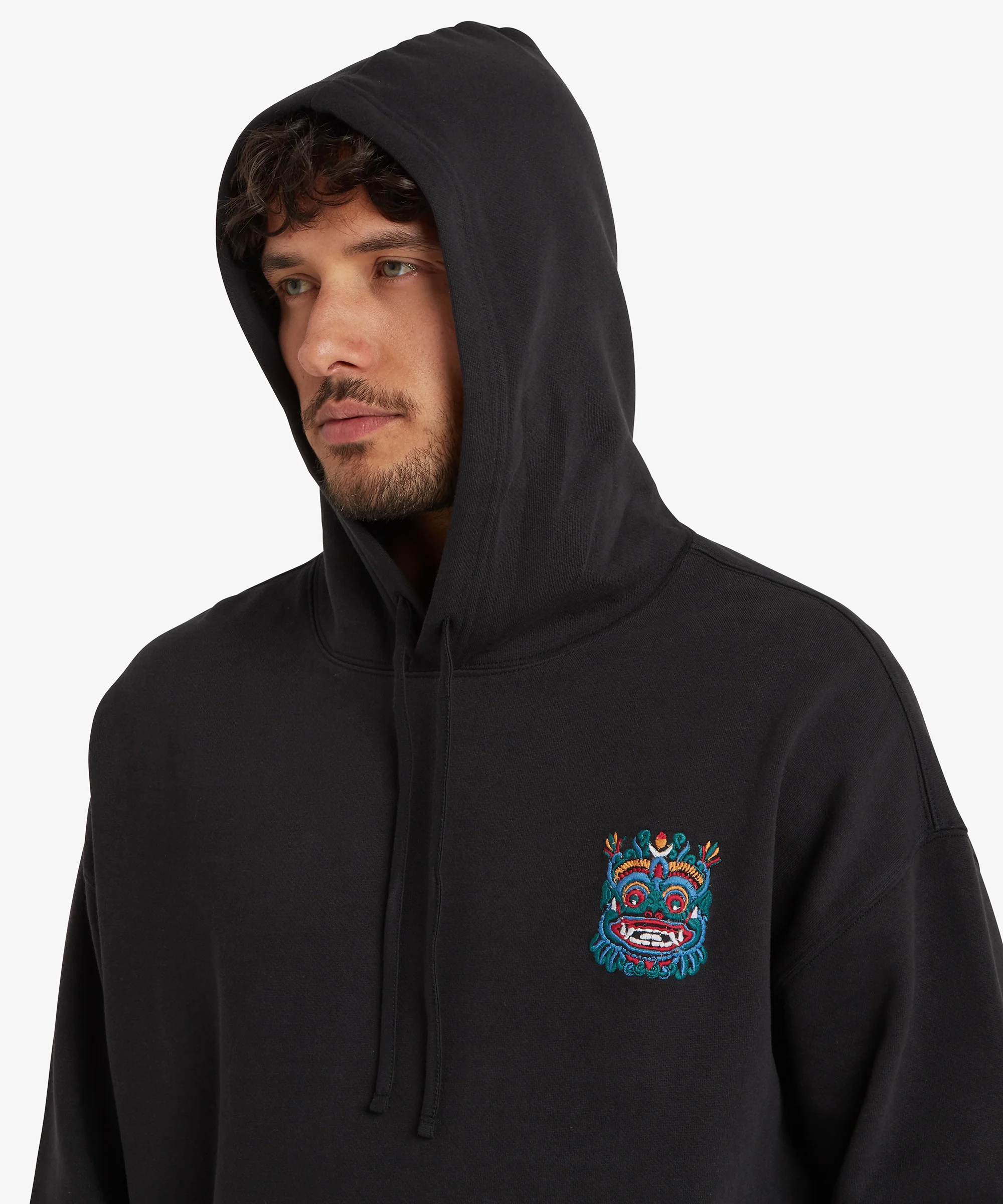 Unisex Tarcho Mask Hoodie - Black - Image 9