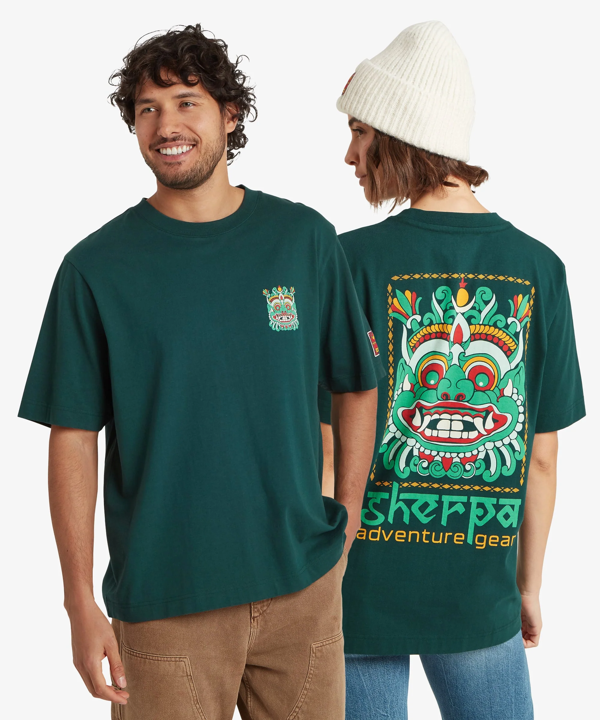 Unisex Tarcho Mask T-Shirt - Dark Green - Image 2