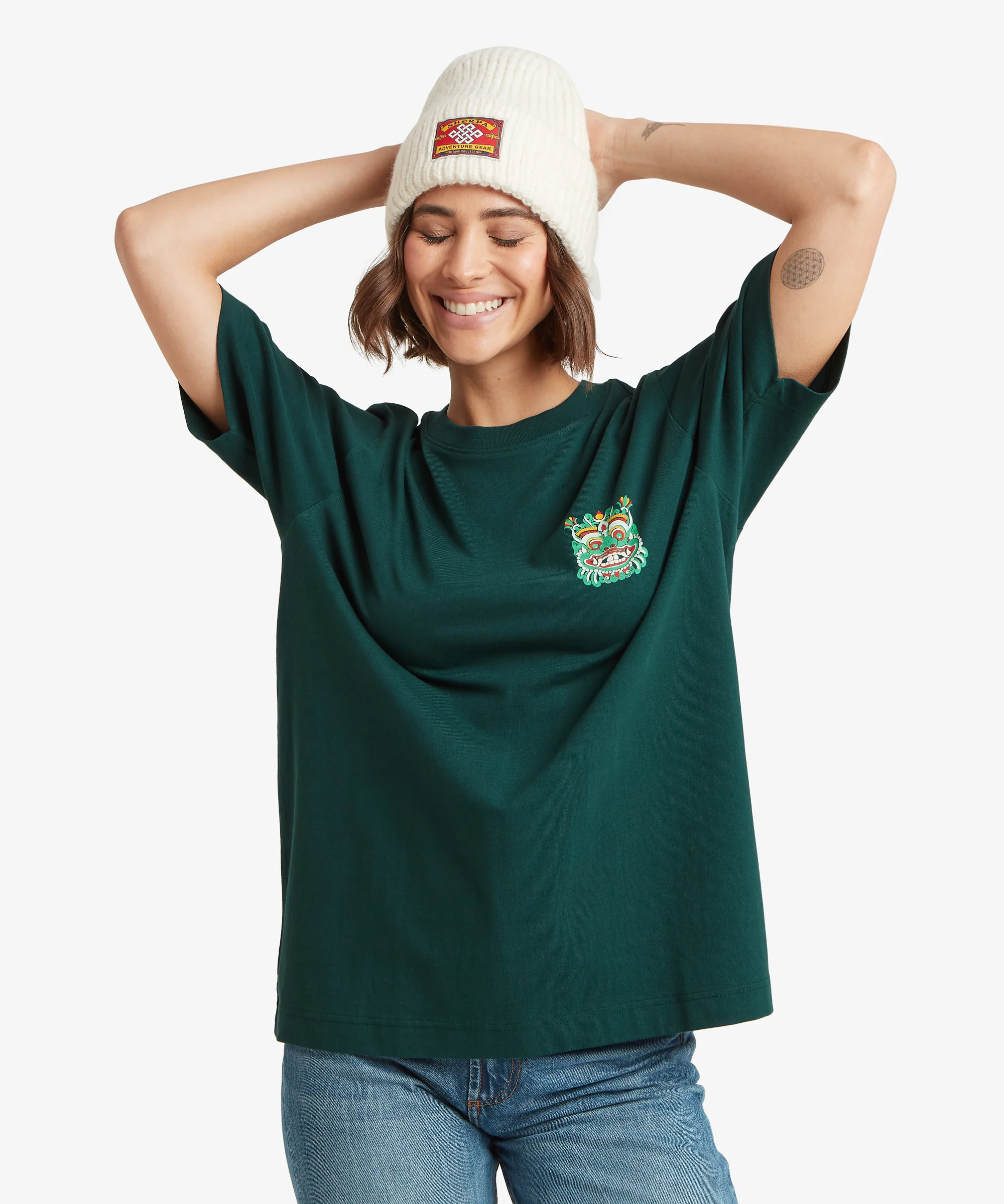 Unisex Tarcho Mask T-Shirt - Dark Green - Image 8