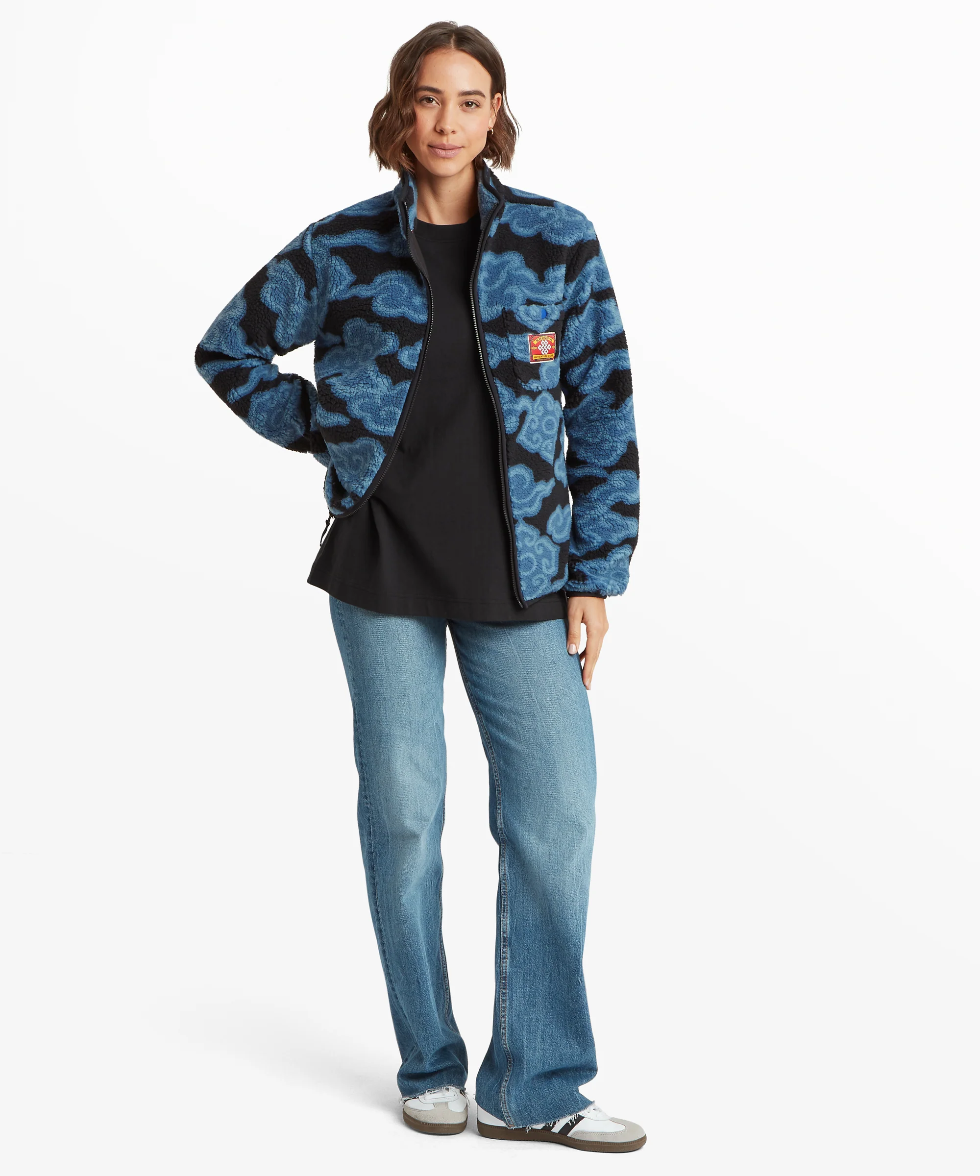 Tarcho Printed Full Zip Fleece  - Black Cloud - Image 6