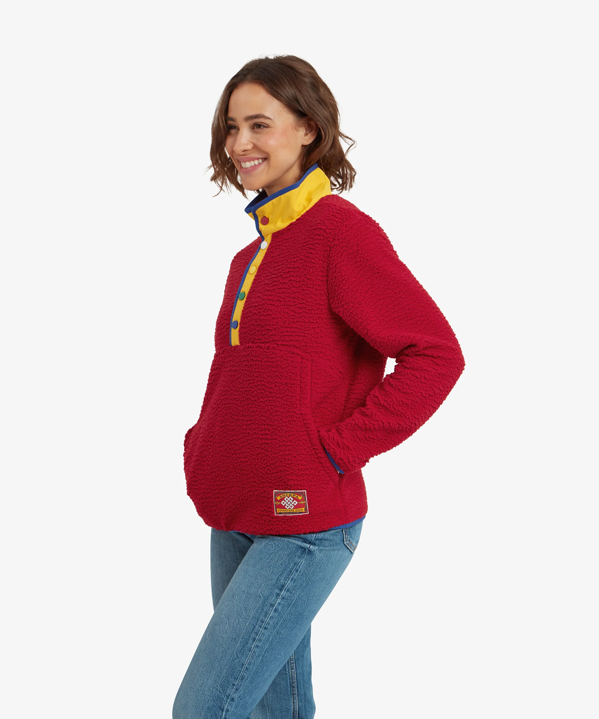 Tarcho Quarter Snap Pullover - Tibetan Red - Image 4