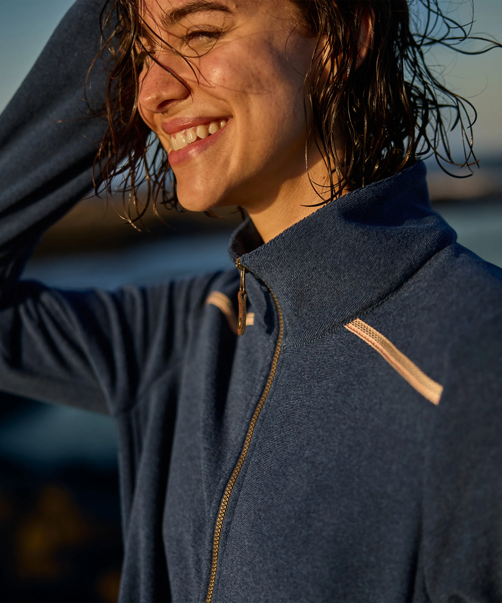 Rolpa Eco Fleece Pullover Zip - Rathee Blue - Image 3