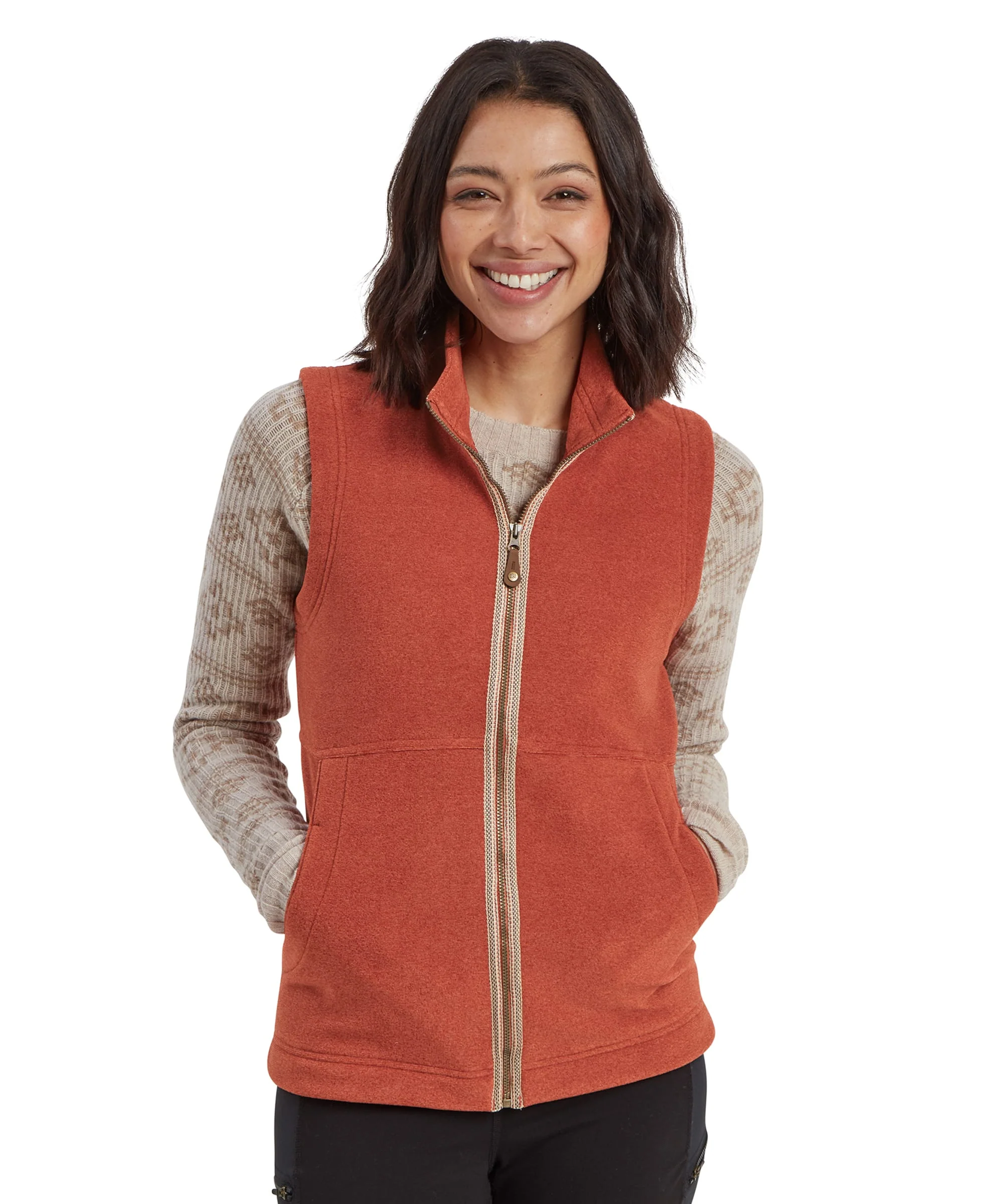Rolpa Eco Fleece Vest - Rust - Image 2