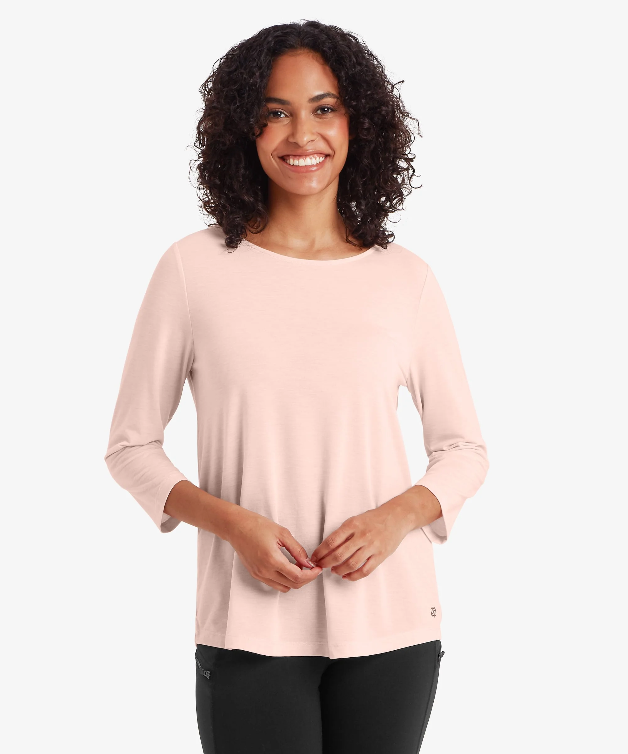 Asha 3 Quarter Sleeve Top - Light Rose Gold - Image 2