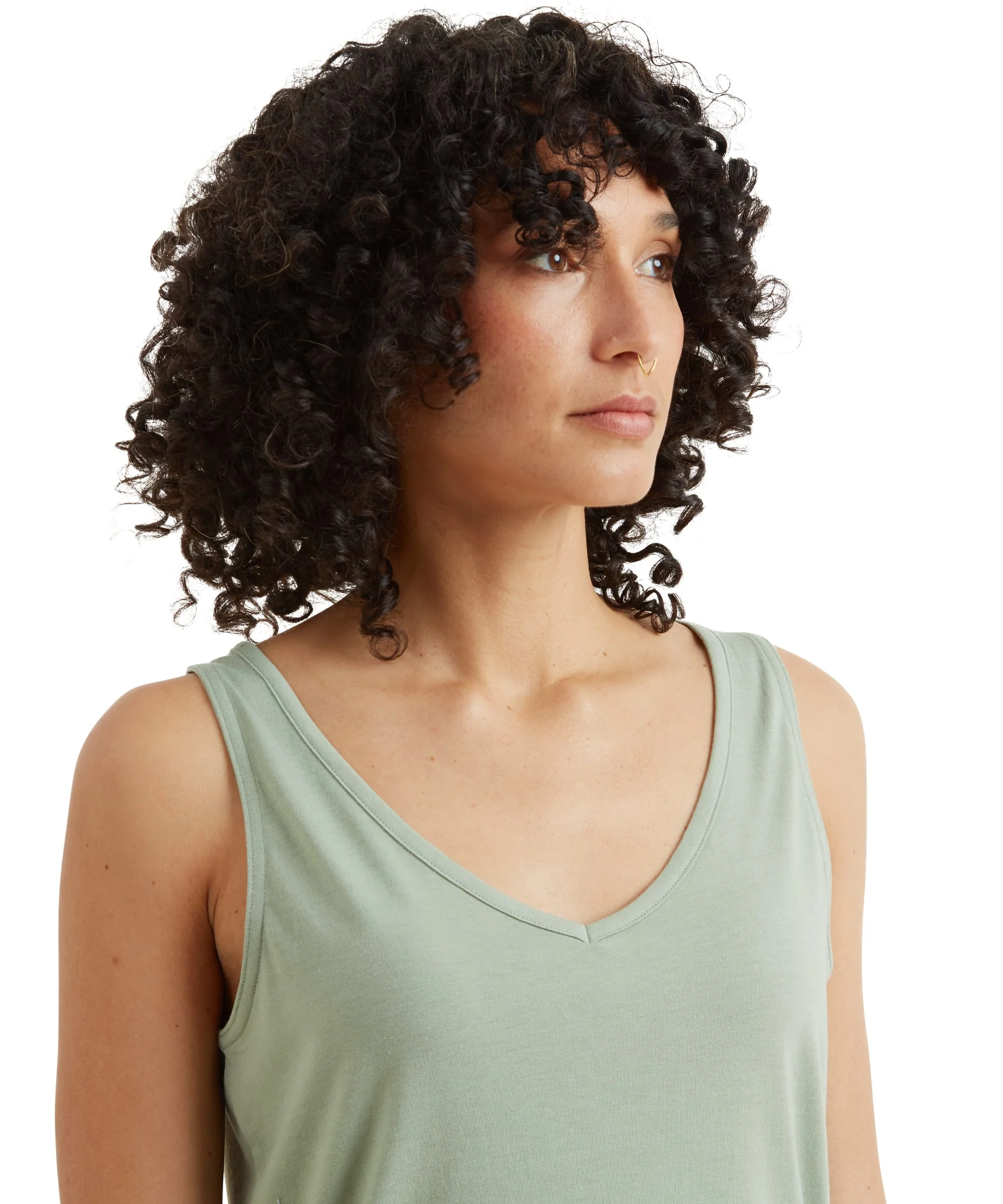 Bali V-Neck Tank Top - Celery - Image 6