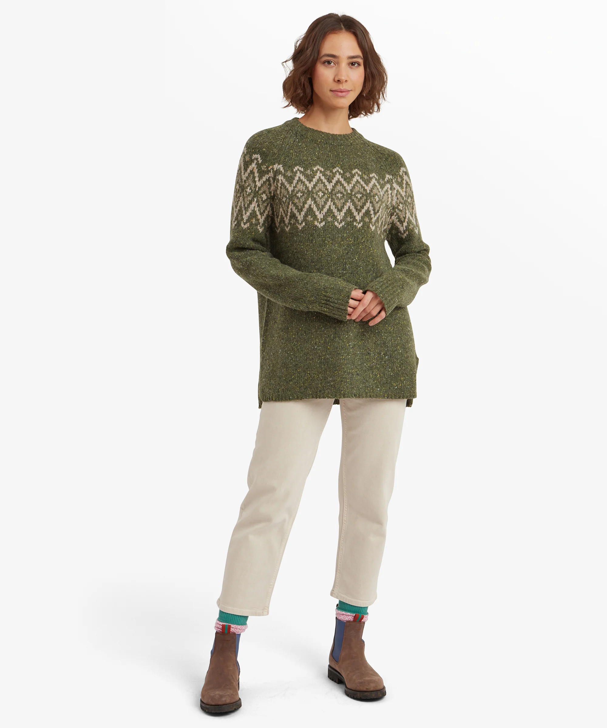 Dumji Long Sweater - Evergreen - Image 3