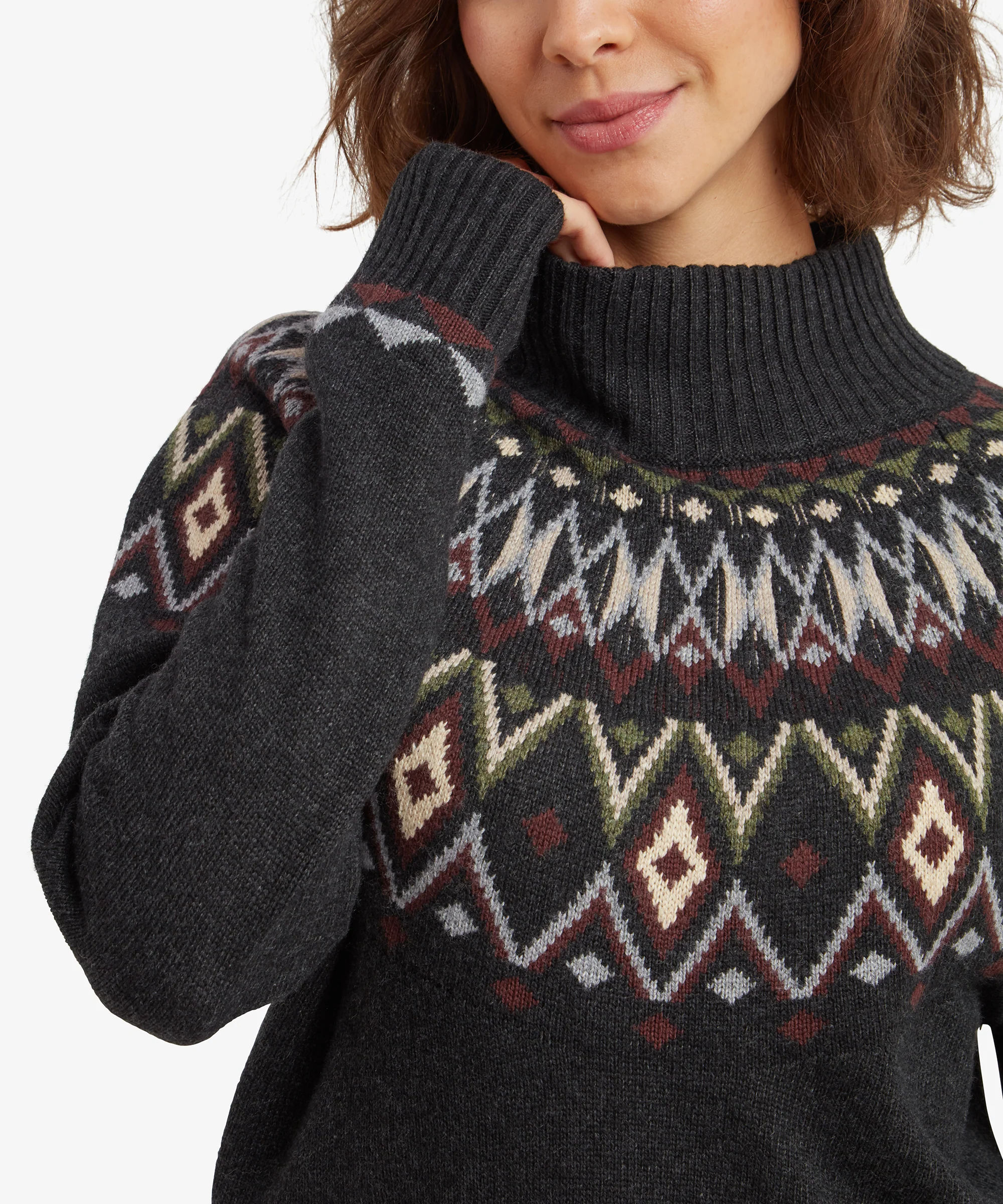 Indu Mock Neck Sweater - Black - Image 6