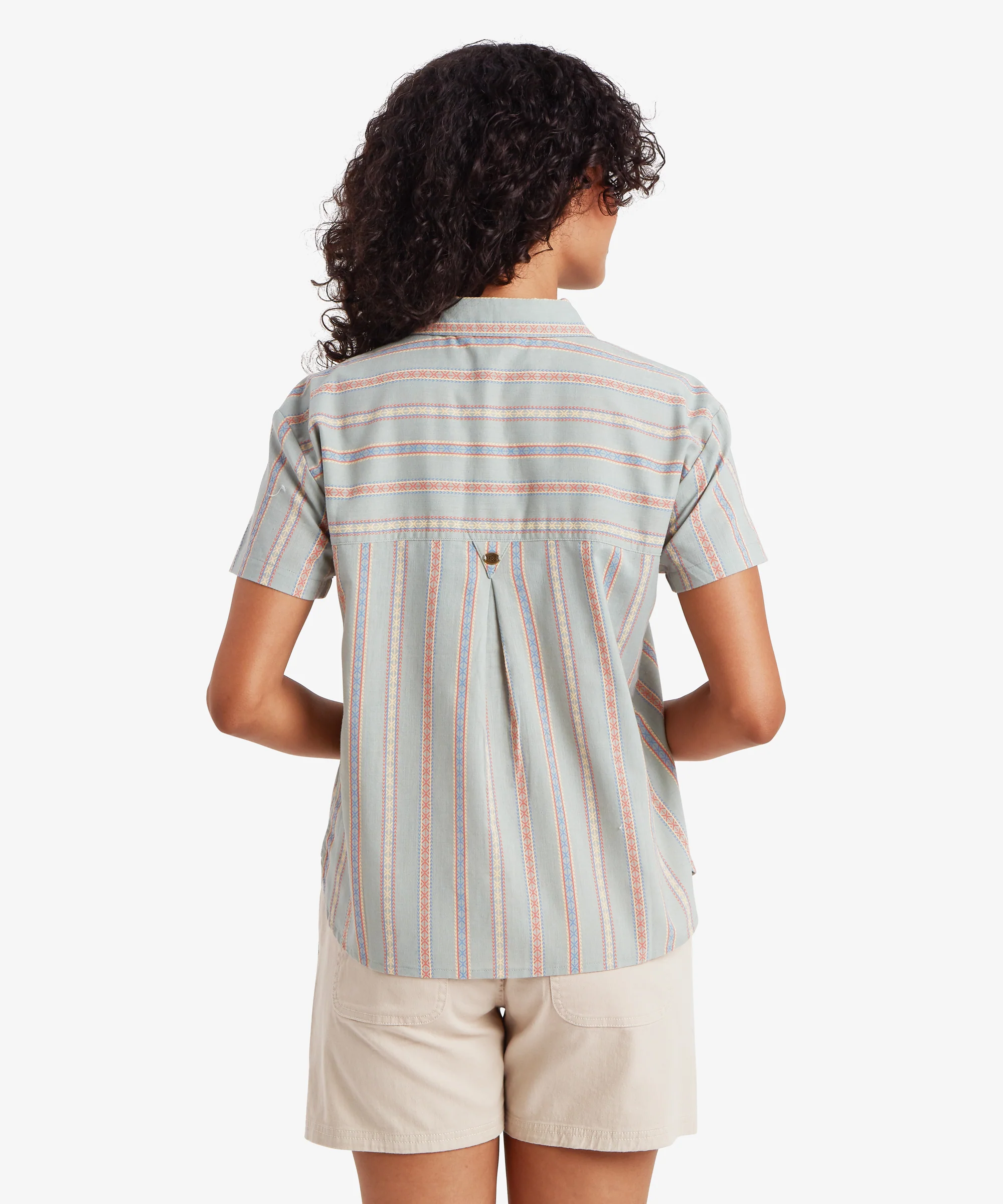 Jaya Camp Shirt - Celery Patti Stripe - Image 5