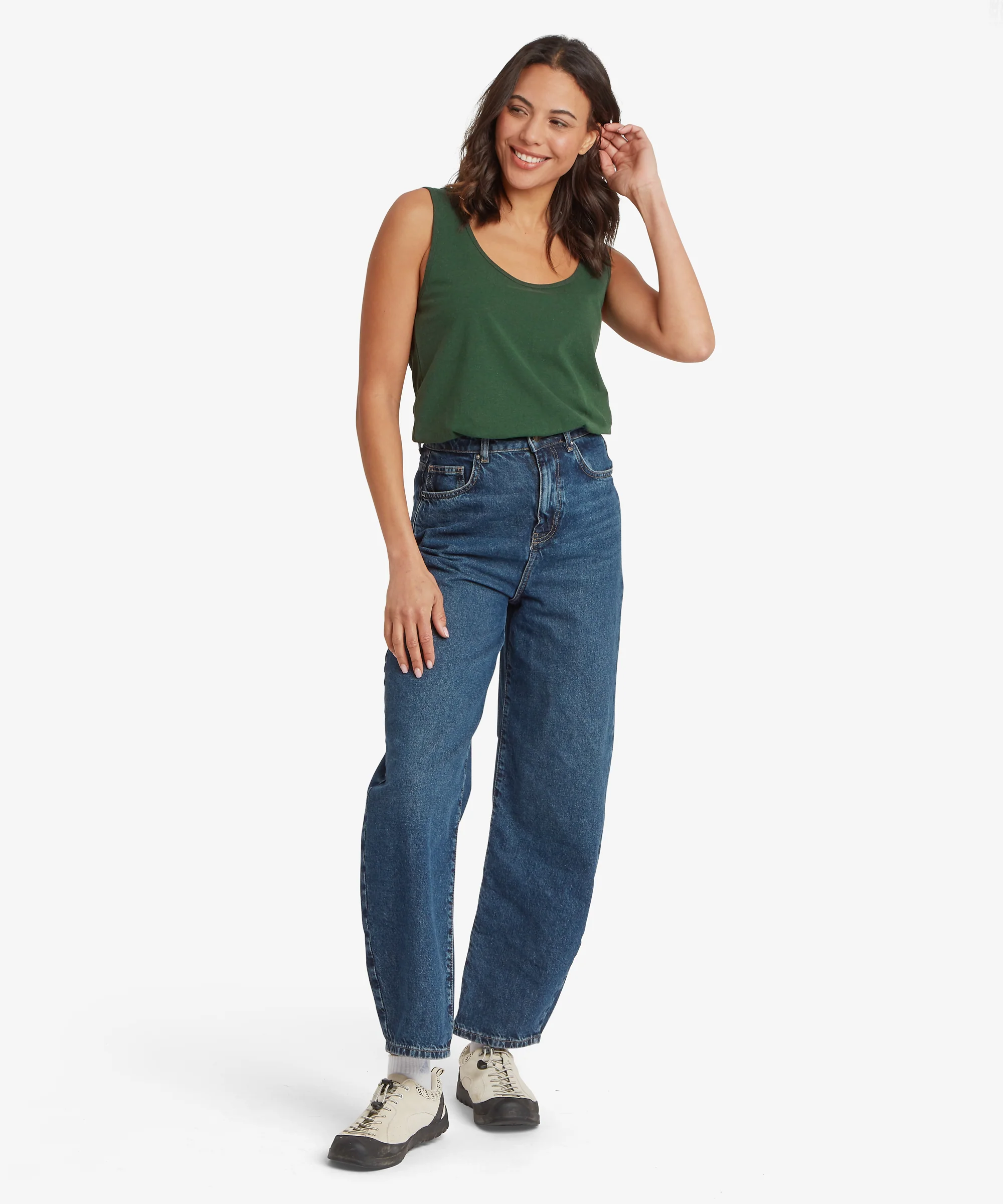Jutnu Scoop Neck Tank Top - Spruce - Image 3
