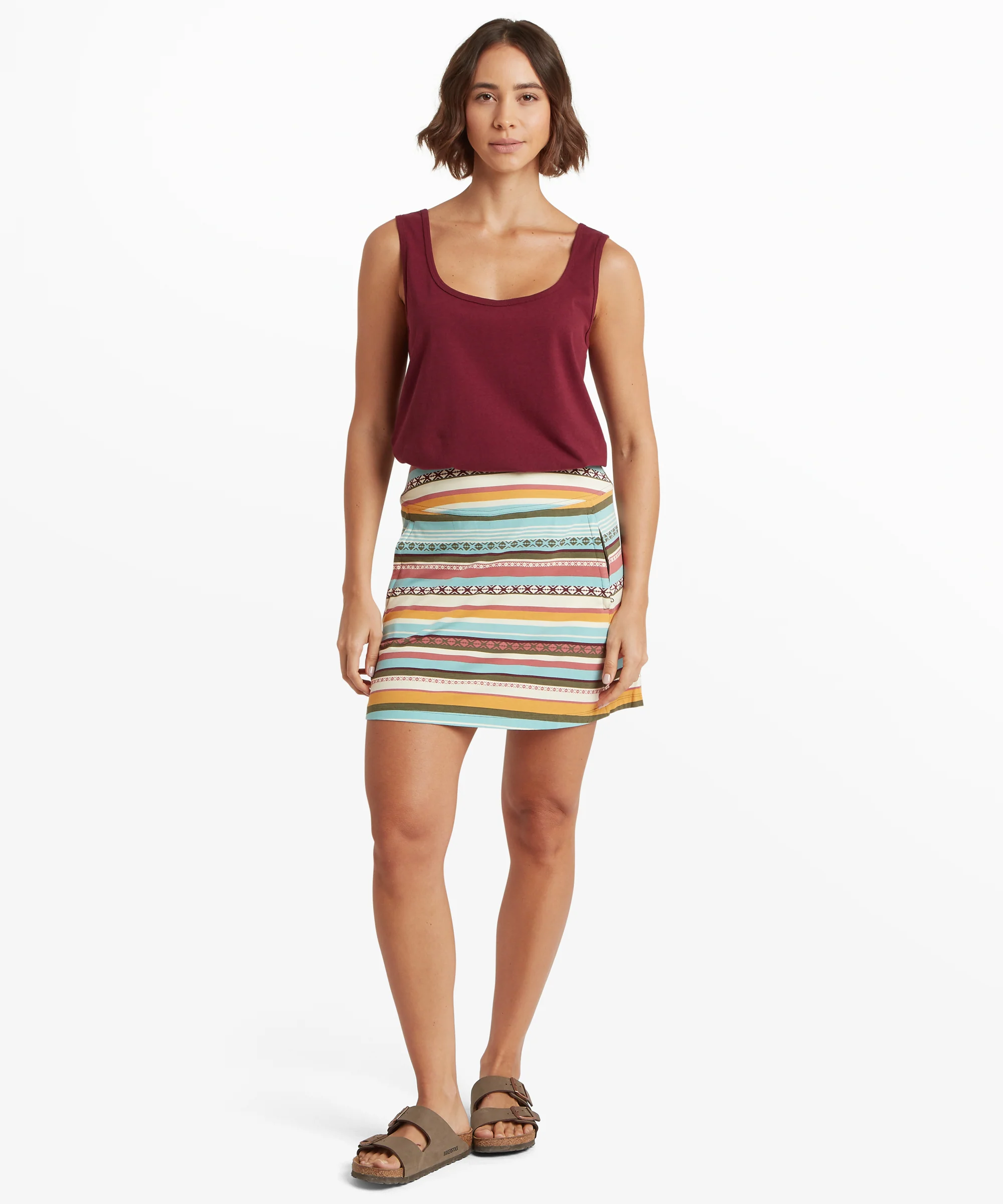 Jutnu Scoop Neck Tank Top - Wine - Image 3