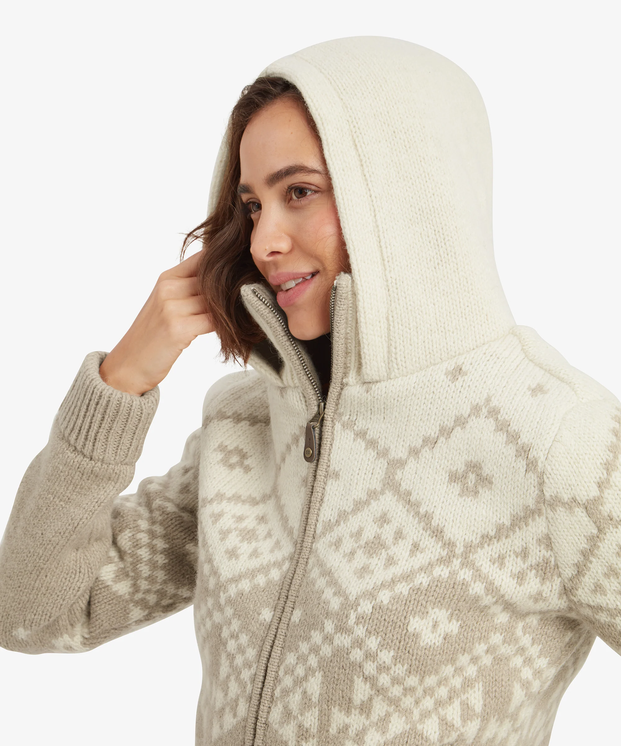 Kirtipur Full Zip Sweater - Cream - Image 7