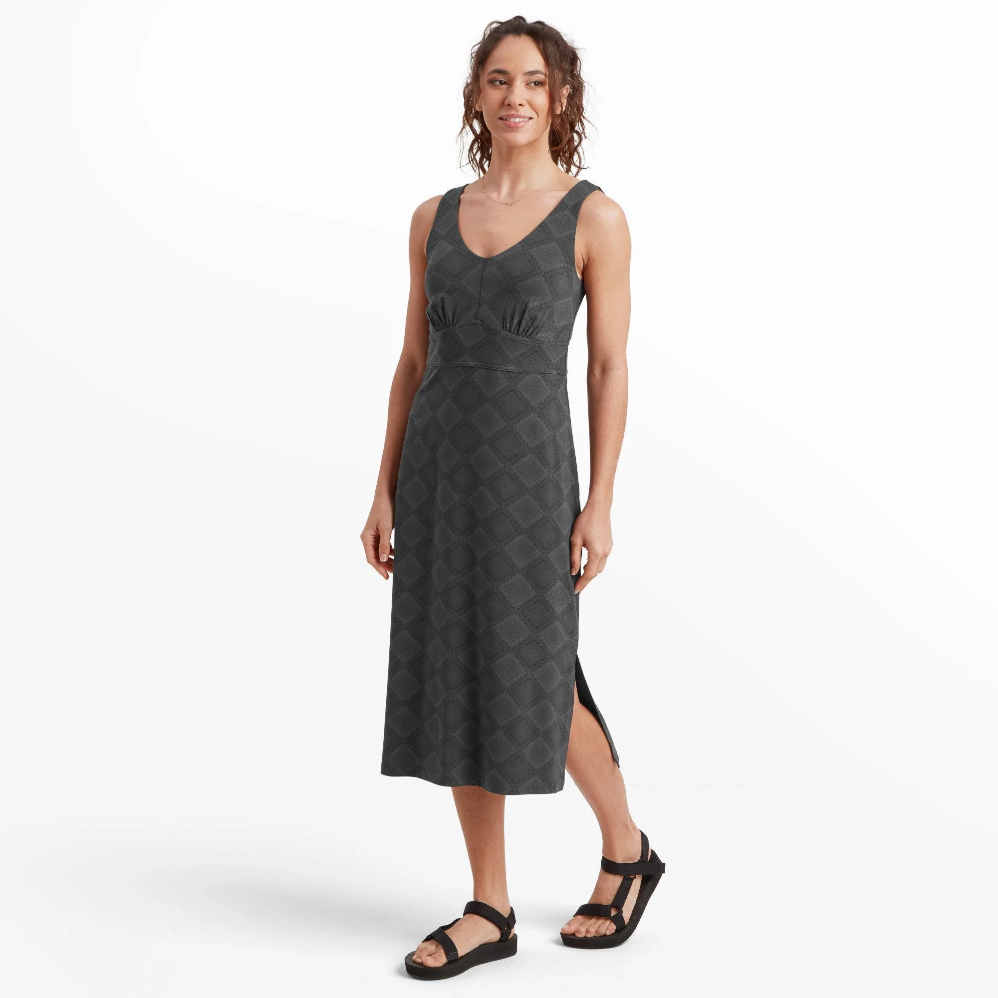 Neha Midi Dress - Black Barely There - Image 2