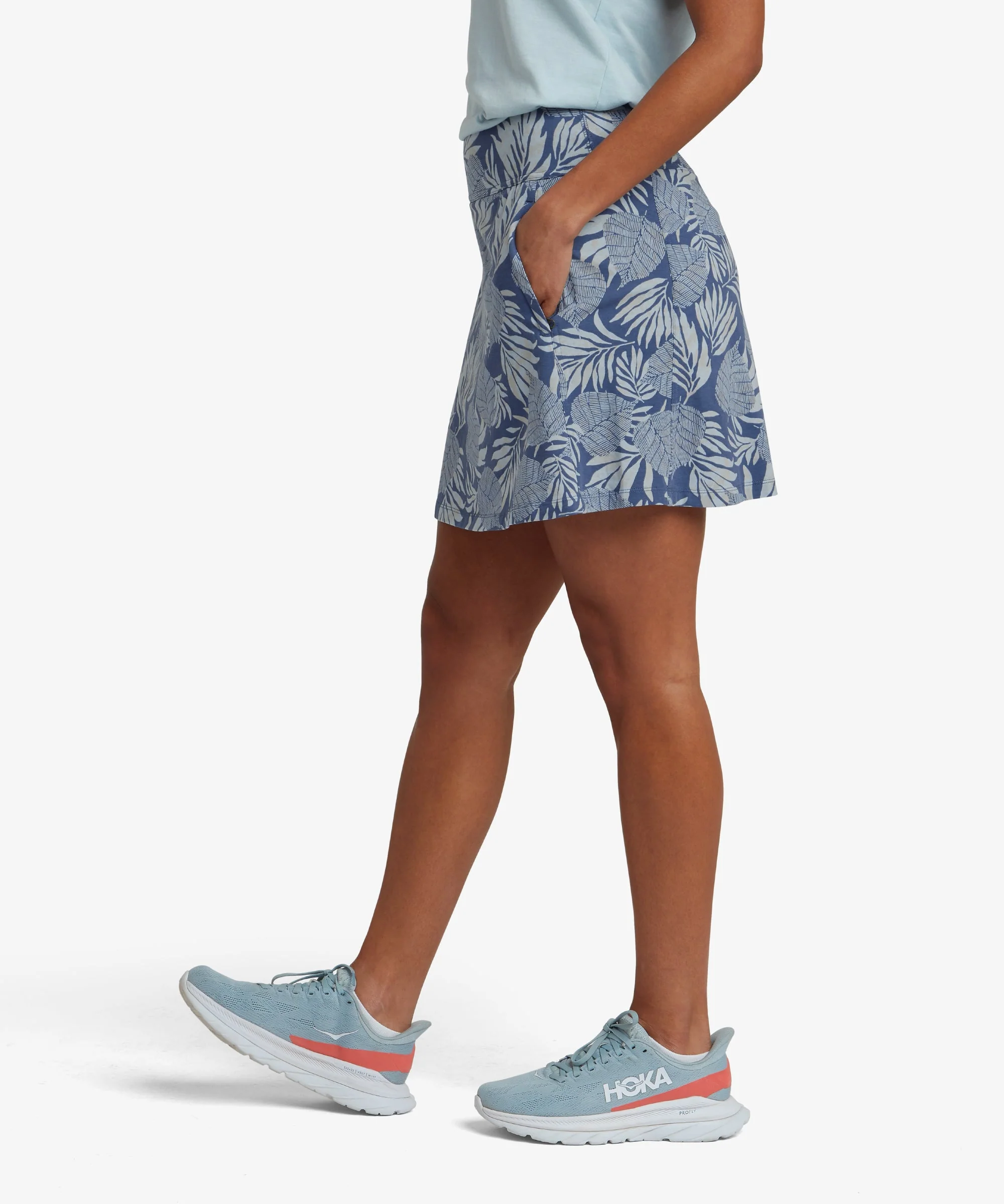 Neha Skort - Seaport Blue Bhodi Leaf - Image 4