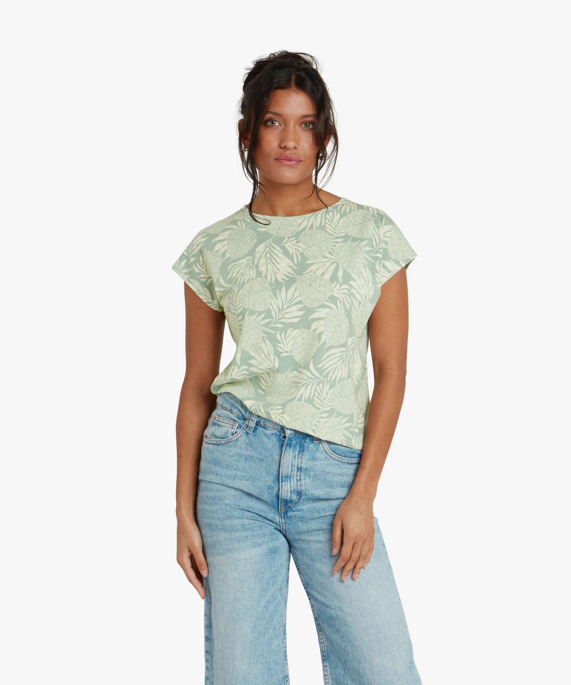Neha T-Shirt - Celery Bhodi Leaf - Image 2