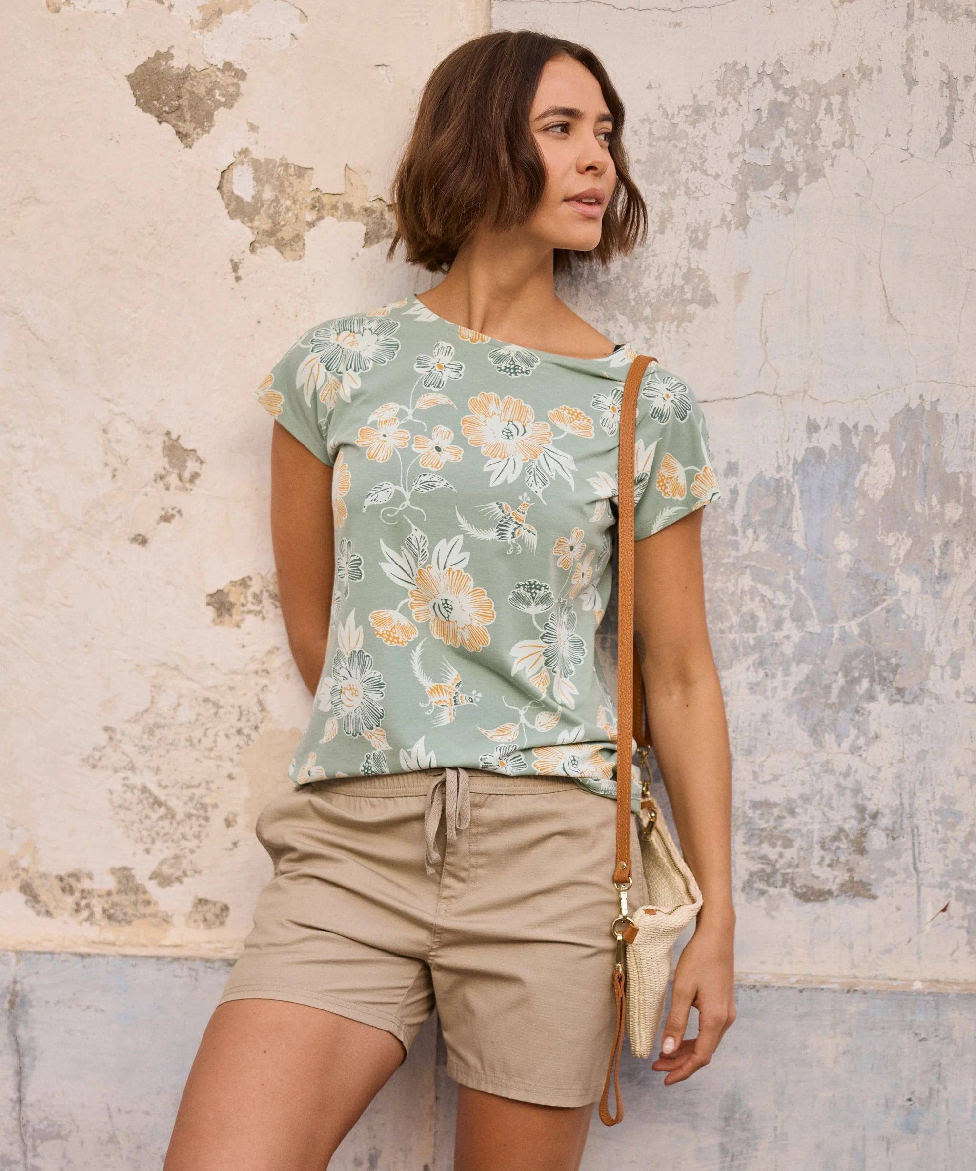 Neha T-Shirt - Celery Floral - Image 2