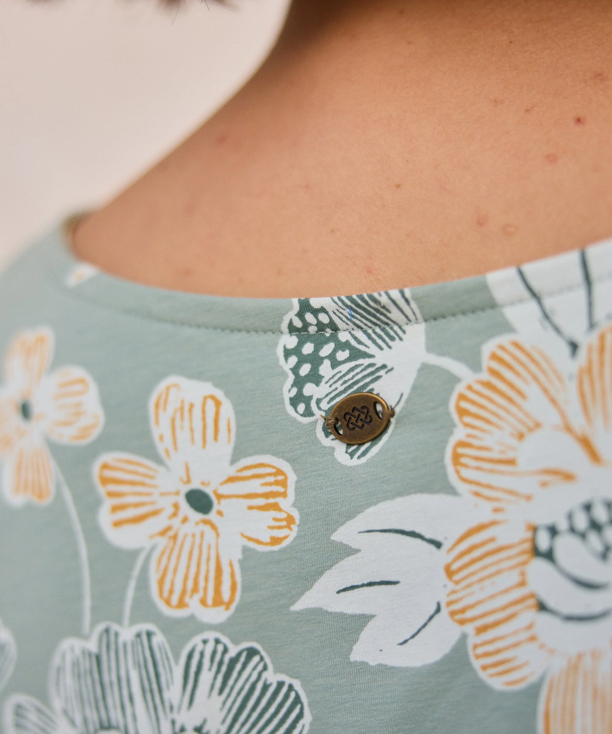 Neha T-Shirt - Celery Floral - Image 4