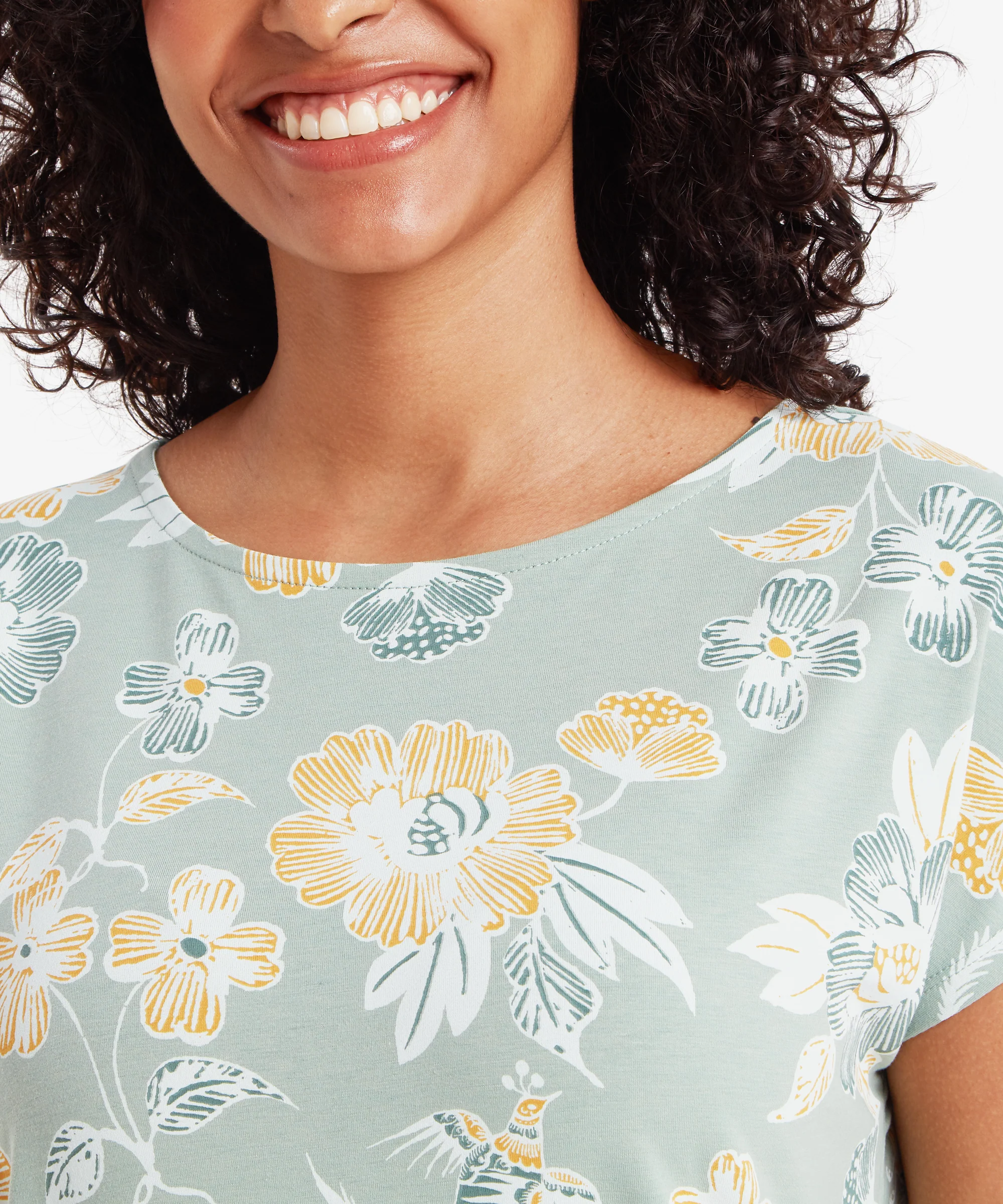 Neha T-Shirt - Celery Floral - Image 9