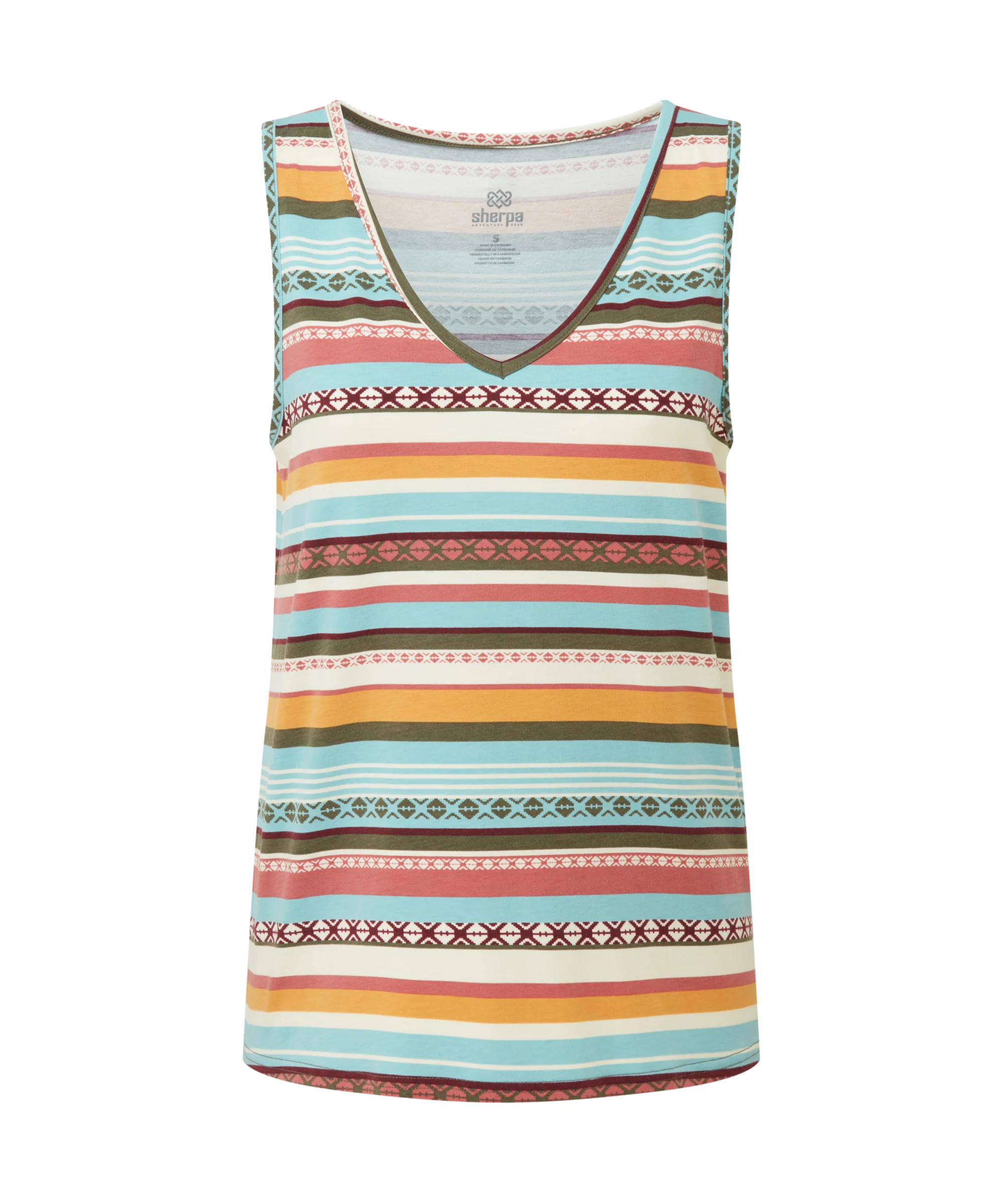 Neha V-Neck Tank Top - Evergreen Indreni