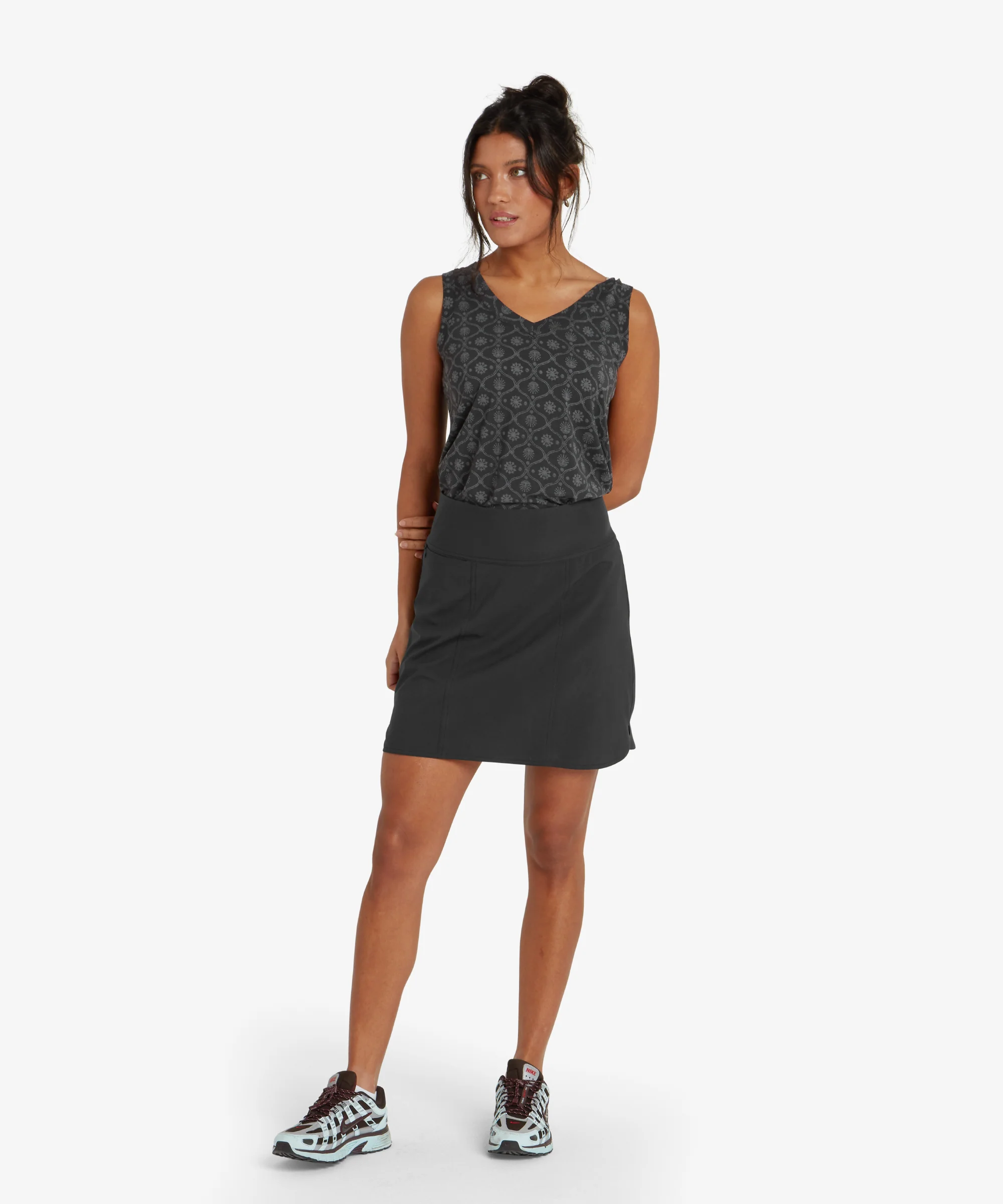 Neha V-Neck Tank Top - Black Sublime - Image 3