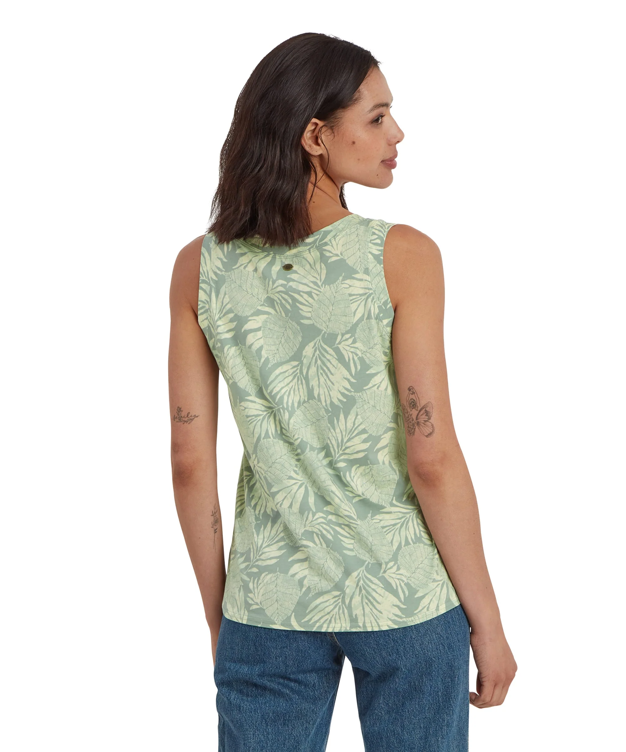 Neha V-Neck Tank Top - Celery Bhodi Leaf - Image 5