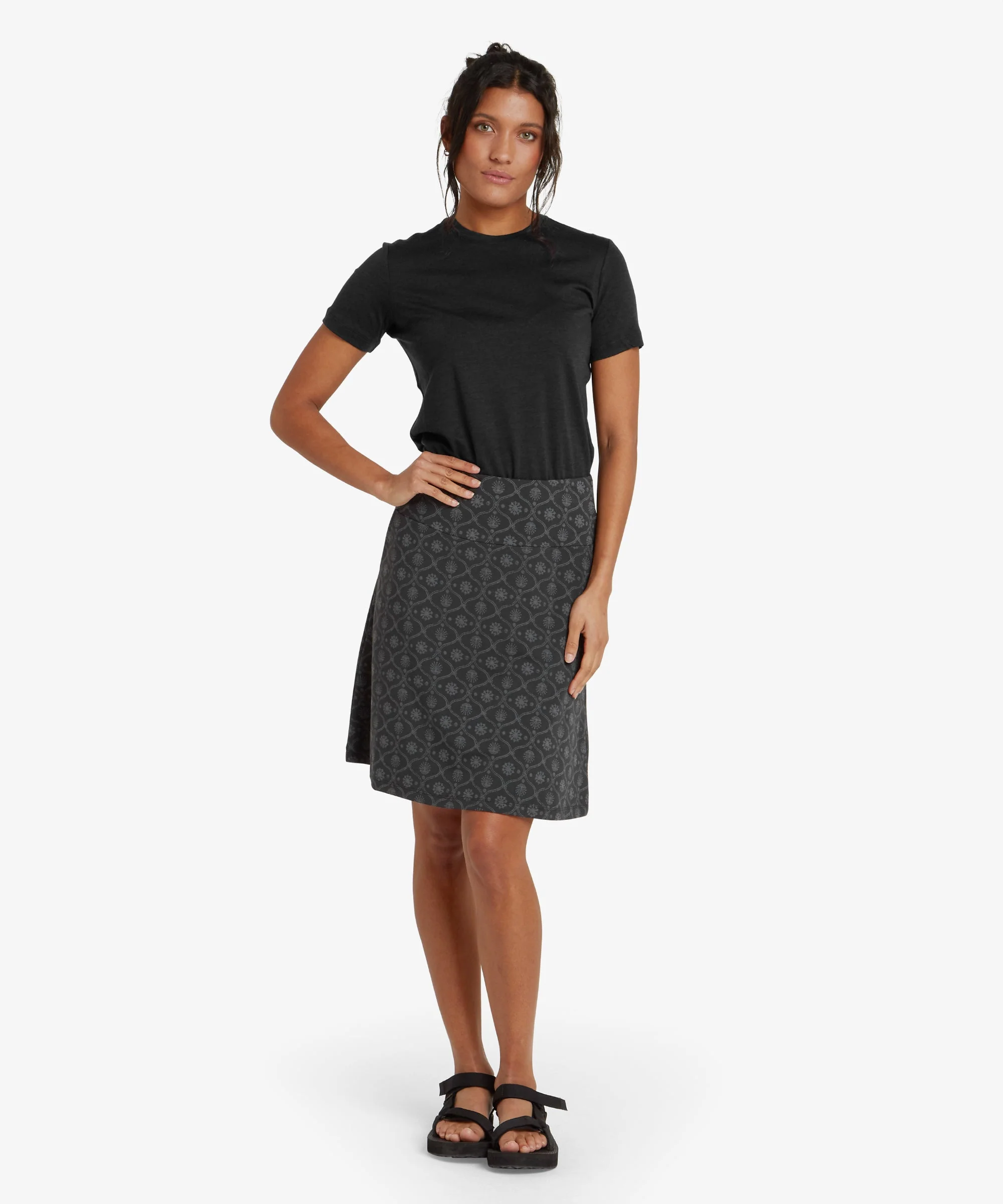 Padma Pull On Skirt - Black Sublime - Image 3